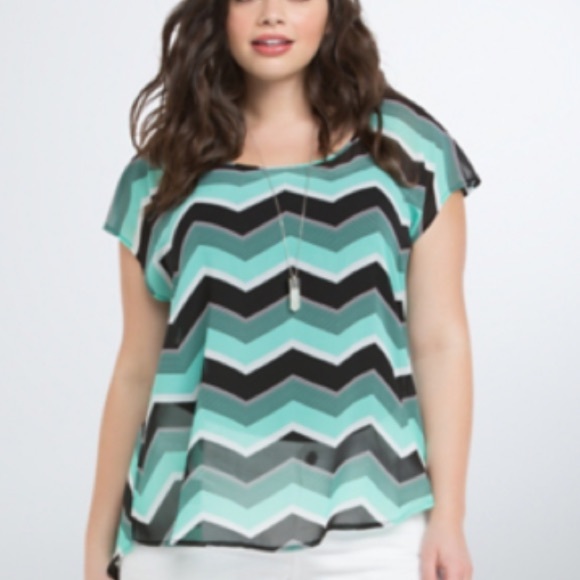 torrid Tops - 🌟Host Pick🌟 TORRID Chevron Sheer Blouse